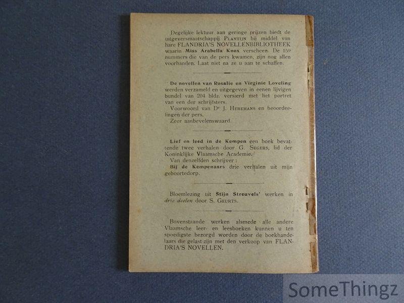 Sleeckx, Domien - Miss Arabella Knox: eene paardengeschiedenis.
