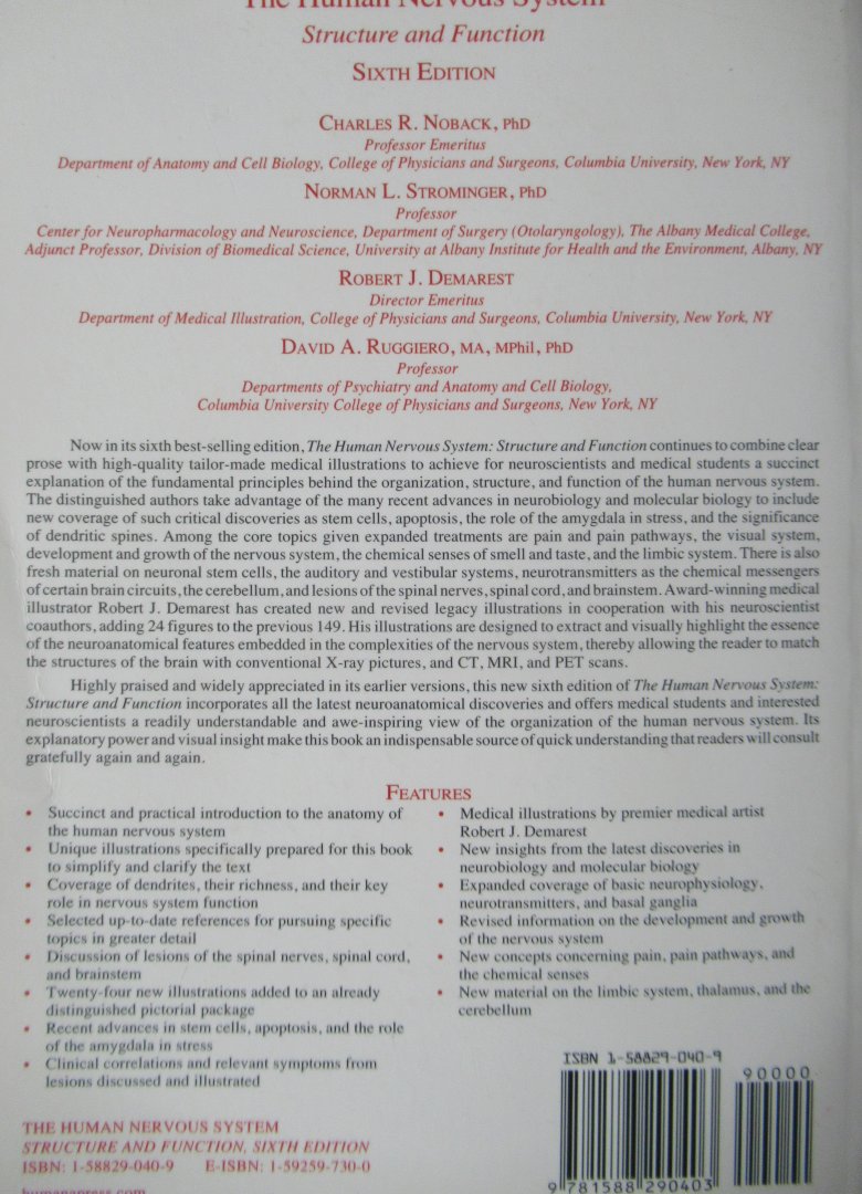Noback, Charles R. - The Human Nervous System / Structure and Function