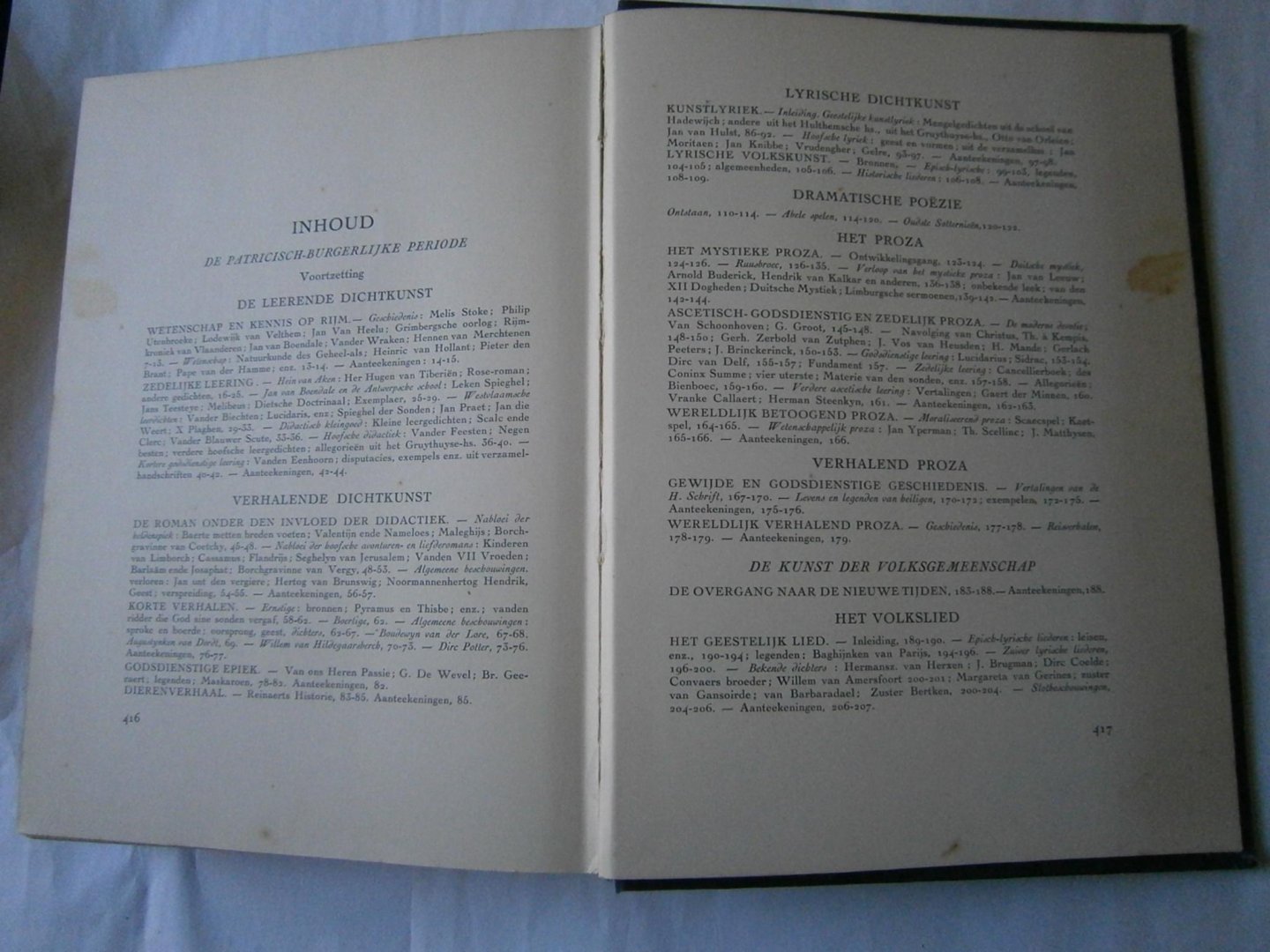 Baur, Prof. Dr. F., Prof. Dr. J. van Mierlo - De letterkunde van de Middeleeuwen deel I en II