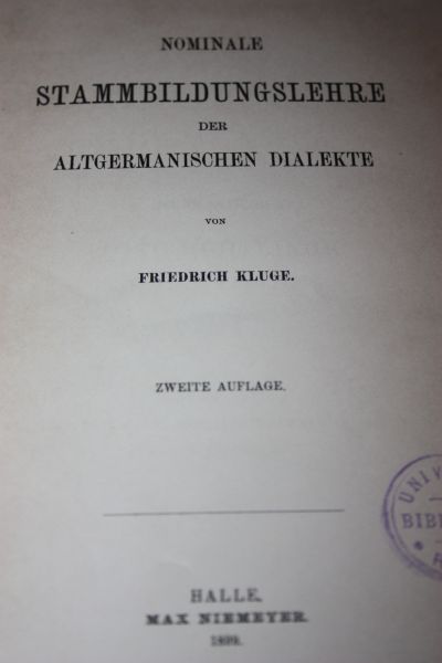 Kluge Friedrich - Nominale Stammbildungslehre der Altgermanischen Dialekte