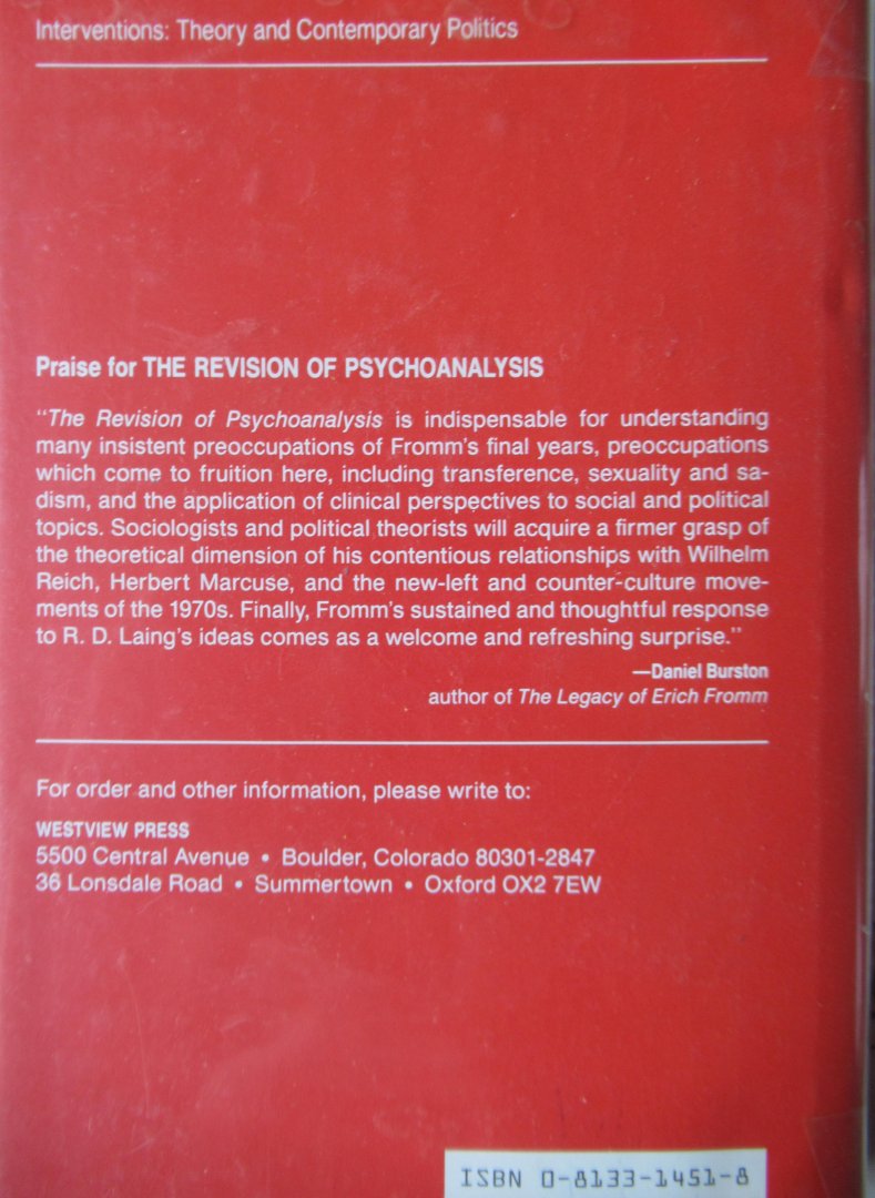 Fromm, Erich (Funk, Rainer) - The revision of psychoanalysis