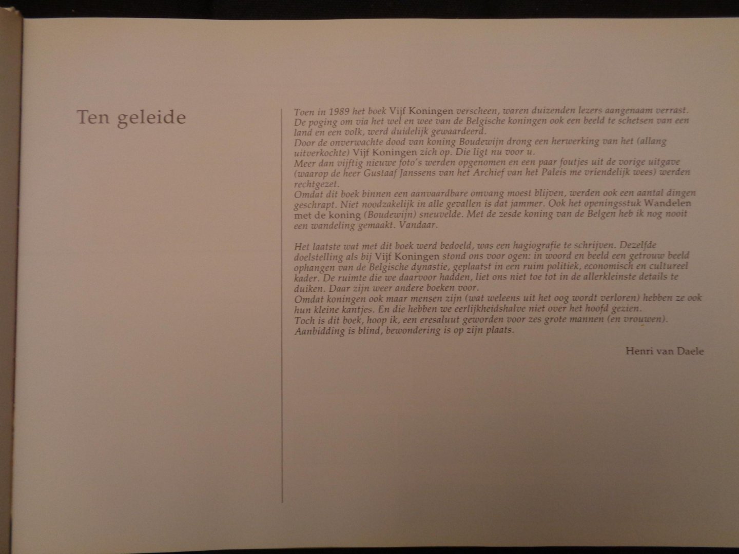 Daele, H. van - Zes koningen / druk 1