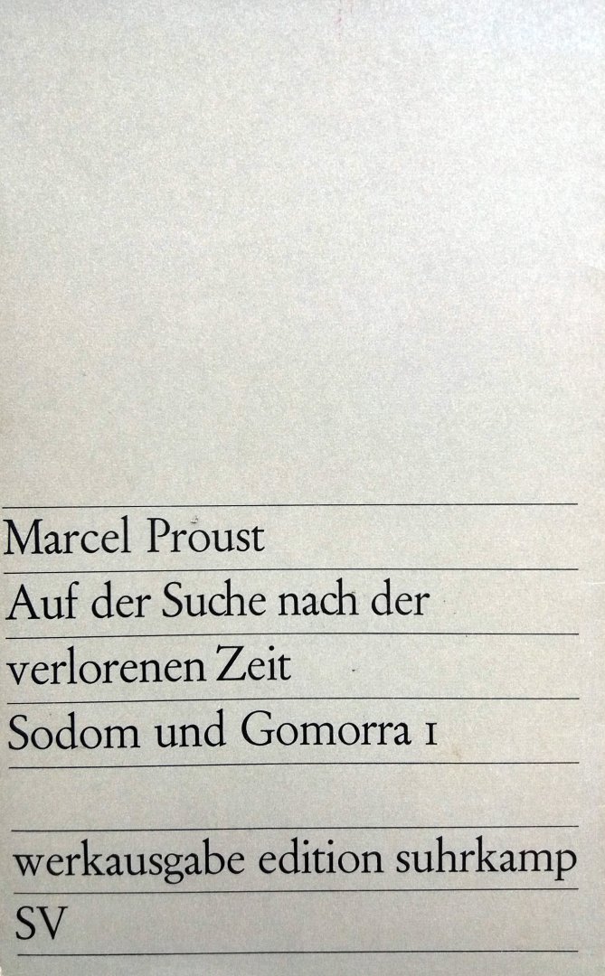 Proust, Marcel - Sodom und Gomorra 1 (DUITSTALIG)