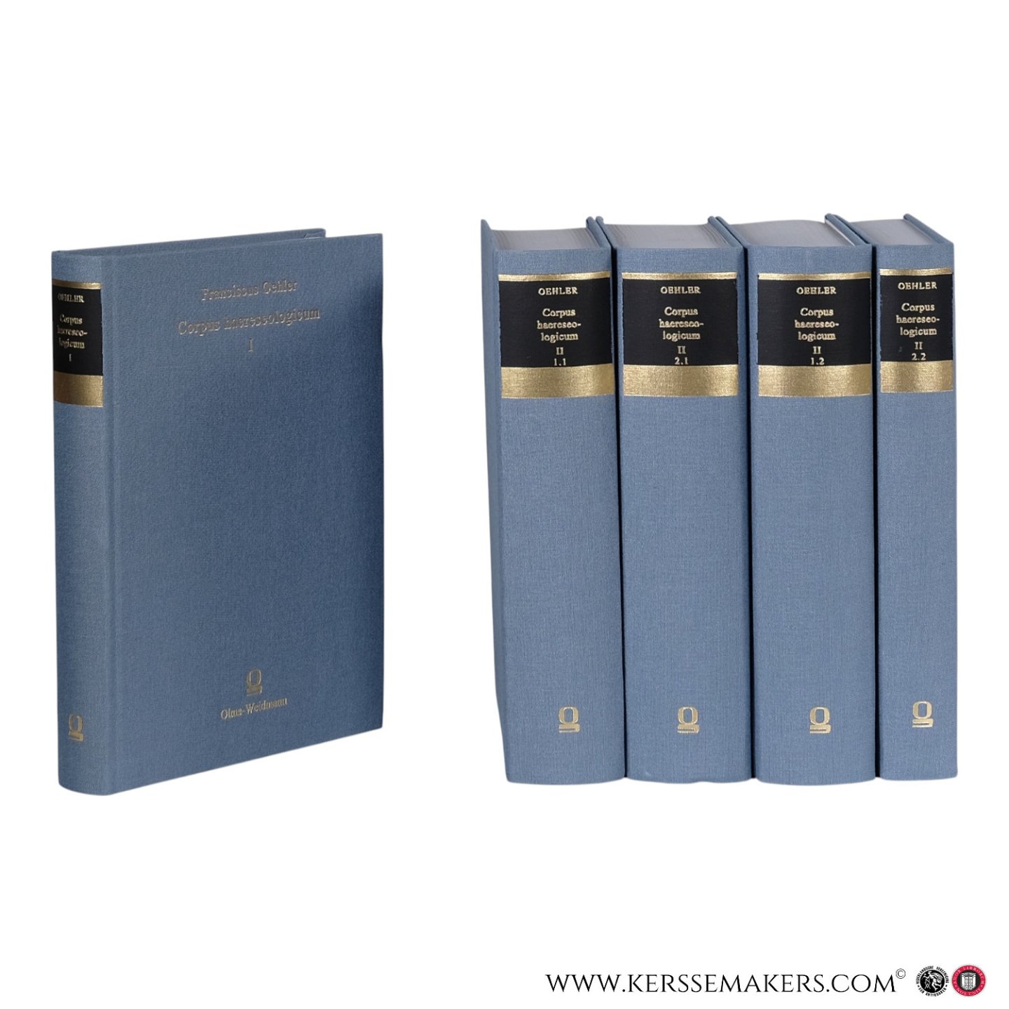 Oehler, Gustav Friedrich. - Corpus Haereseologicum. [2 volumes in 5 bindings].