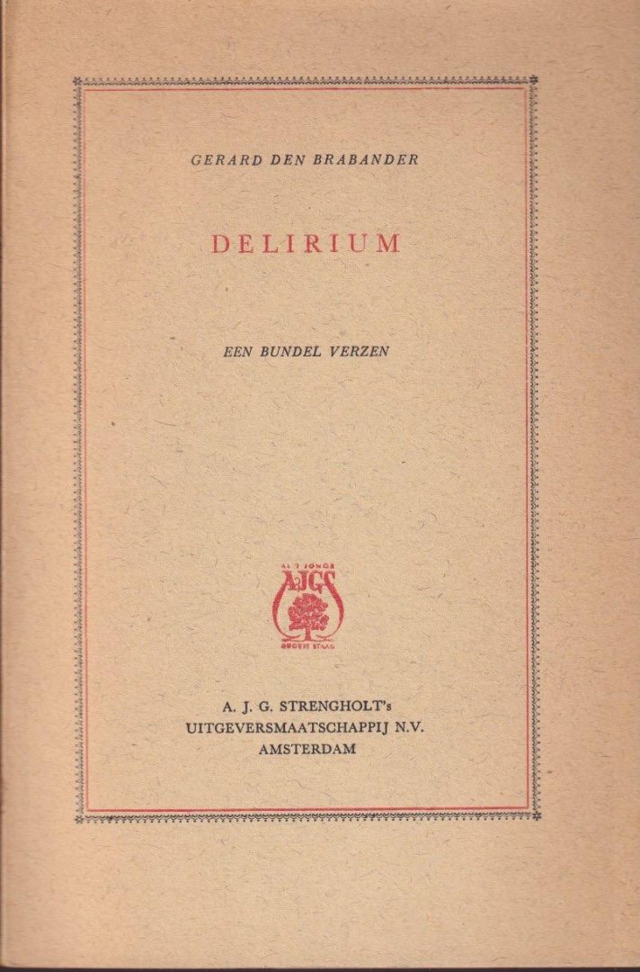Brabander, Gerard den - Delirium. Een bundel verzen