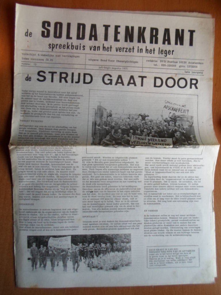 - De Soldatenkrant, Spreekbuis vh verzet in het leger