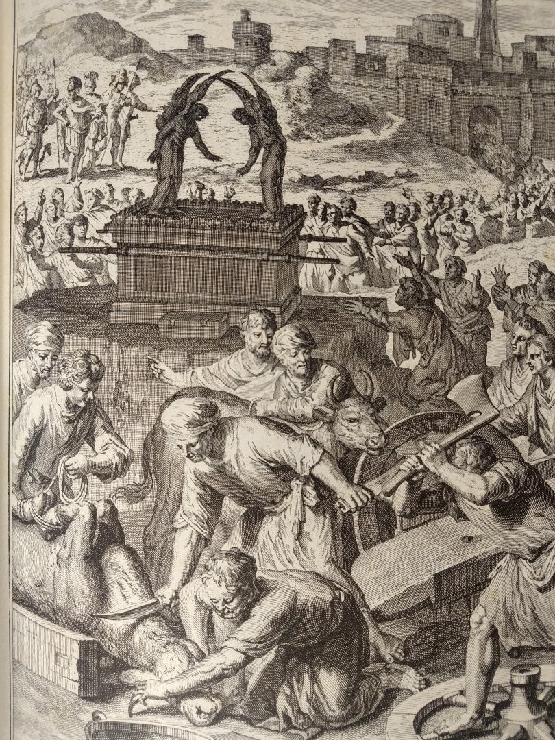 Hoet, Houbraken & Picart. - Taferelen der Voornaamste Geschiedenissen van het Oude en Nieuwe Testament, en andere boeken, bij de Heilige Schrift gevoegt. Door de vermaarde Kunstenaars Hoet, Houbraken, en Picart getekent, en van de beste meesters in koper gesneden....