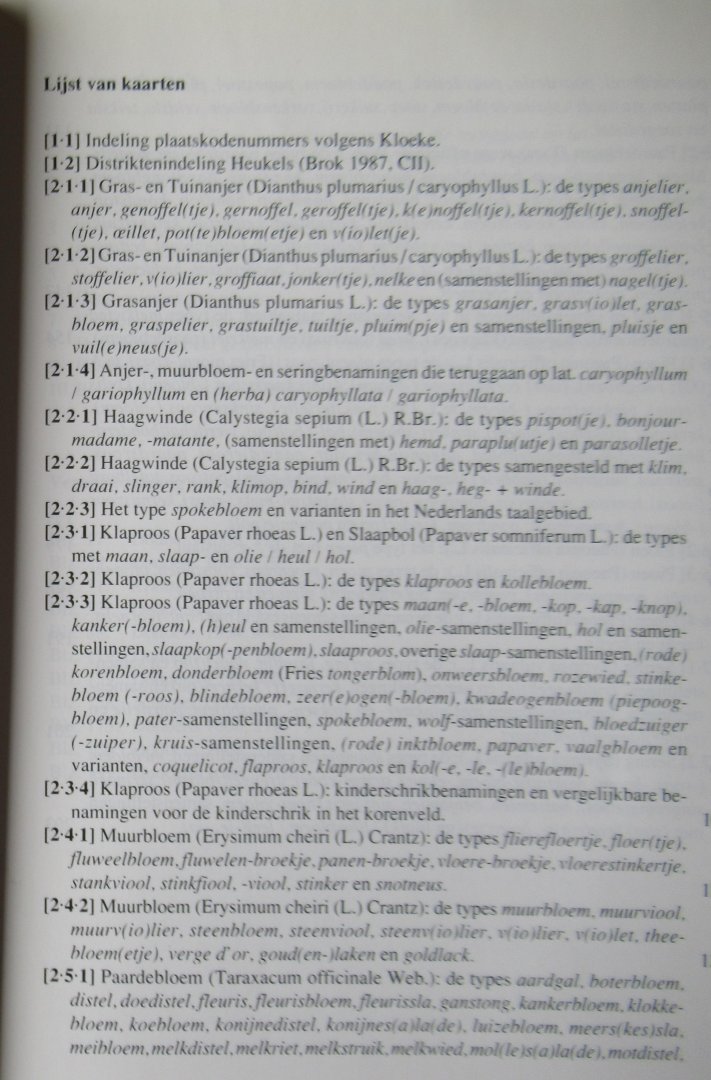 Brok, Han - Enkele bloemnamen in de Nederlandse dialekten