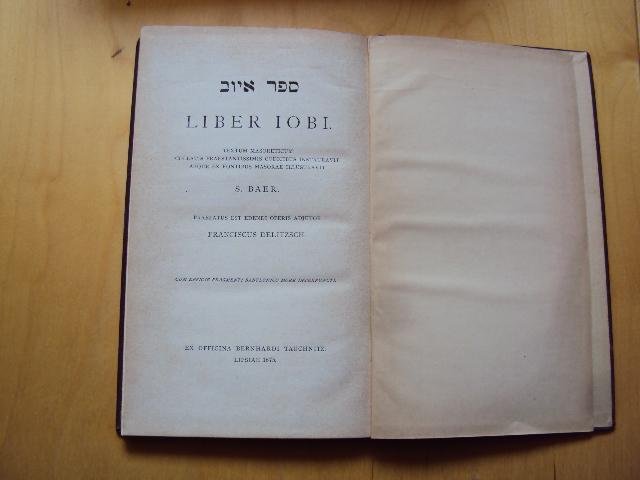 Baer, S. - Liber Iobi. Textum Masoreticum collatis praestantissimus codicibus instauravit atque ex fontibus Masorae illustravit