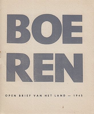 [AAFJES, Bertus] - Boeren. Open brief van het land.