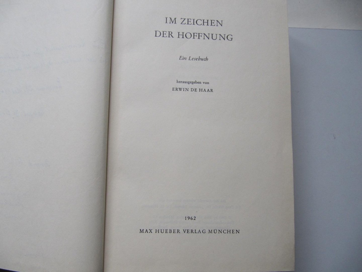 Erwin de Haar - Im Zeichen der Hoffnung