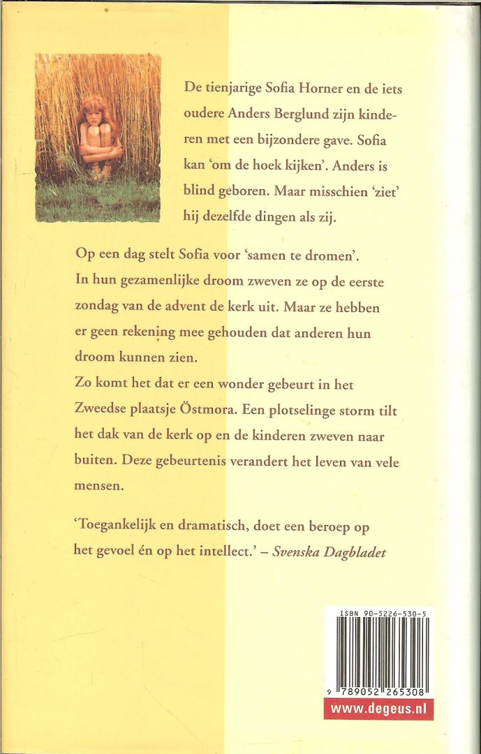 Fredriksson, Marianne Uit het Zweeds vertaald door Ina Sassen en Foto auteur Leo van Velzen - Het zesde zintuig  ..  Een grootse , Heerlijke Roman