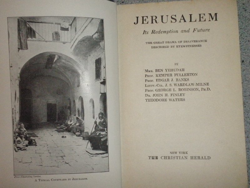  - Jerusalem its redemption and future.