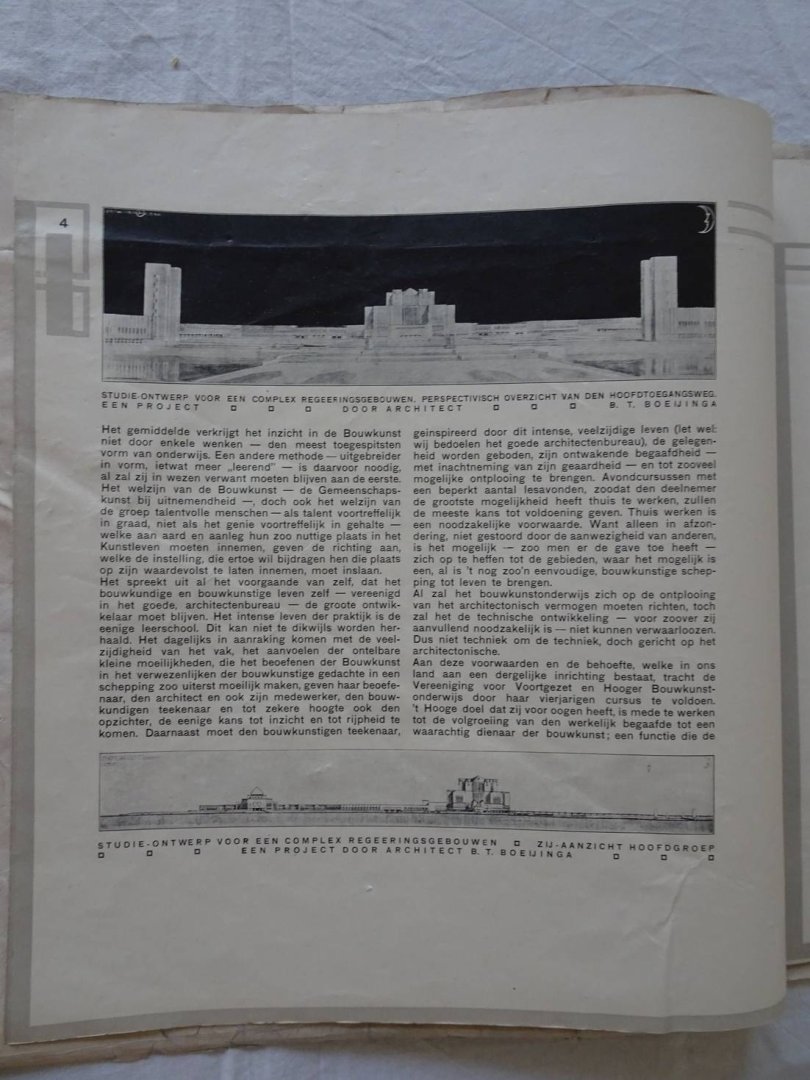 Wijdeveld, H. TH. (ed.). - Wendingen. Maandblad voor bouwen en sieren van architectura et Amicitia. Aflevering 12, december 1919: Architectuur.