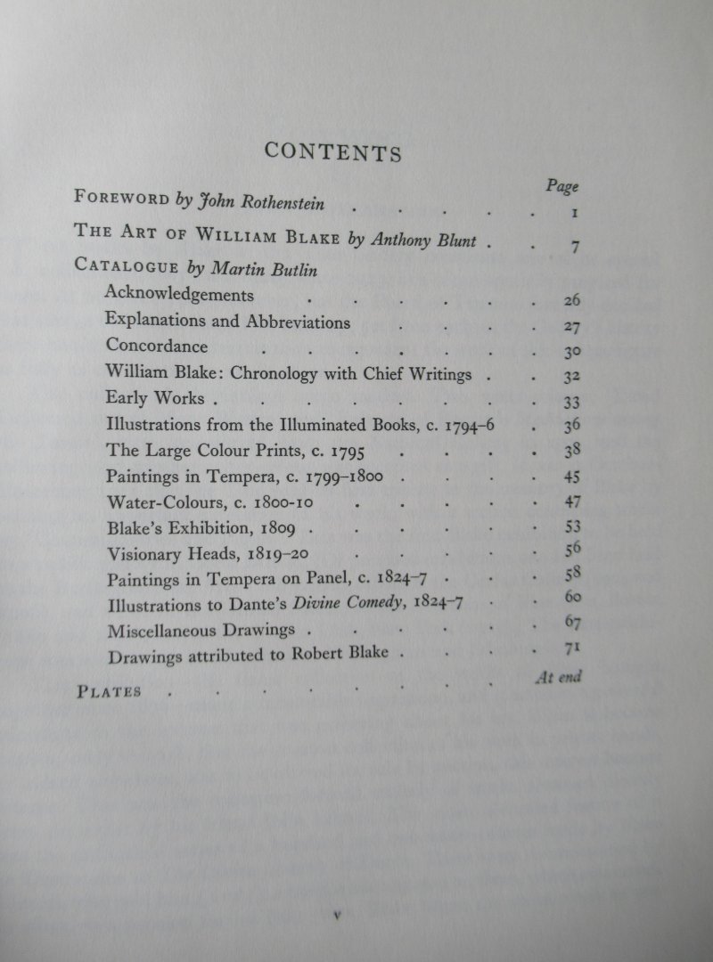 Butlin, Martin e.a. - William Blake. A catalogue of the works of William Blake in the Tate Gallery