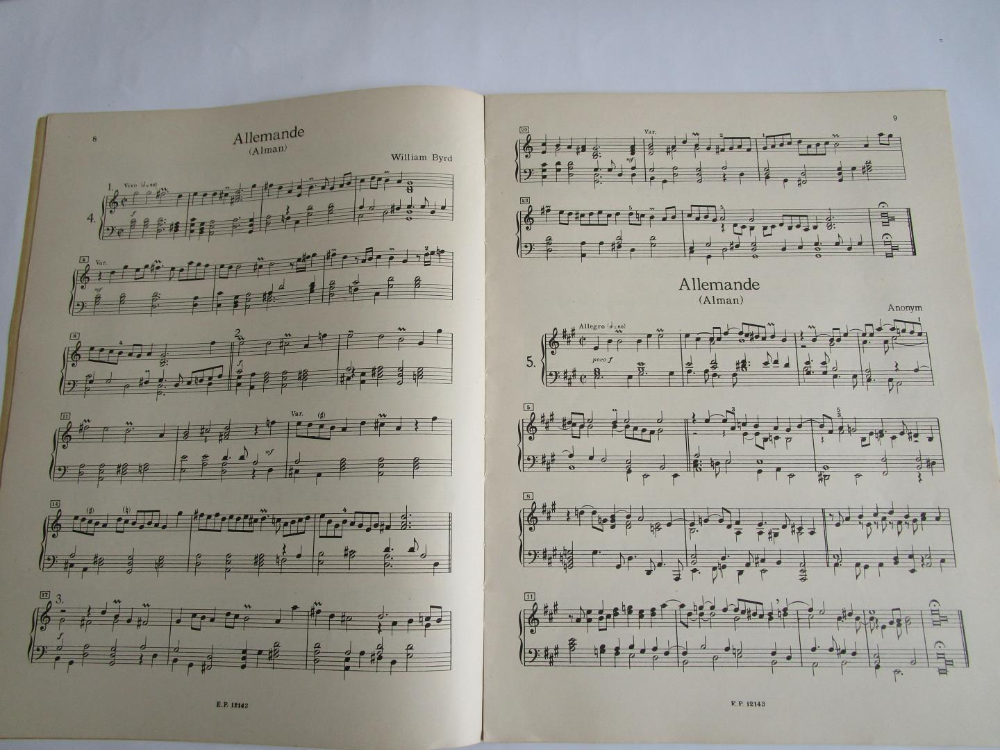 Keller, Hermann - Alte meister der Klaviermusik BAND 4;  ENGLISCHE, NIEDERLANDISCHE en SPANISCHE Meister des 16.-18. Jahrhunderts