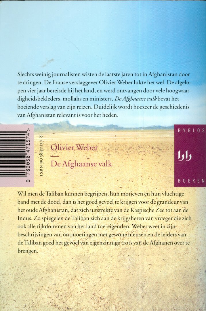 Weber, Olivier - De Afghaanse valk - Reis door het land van de Taliban