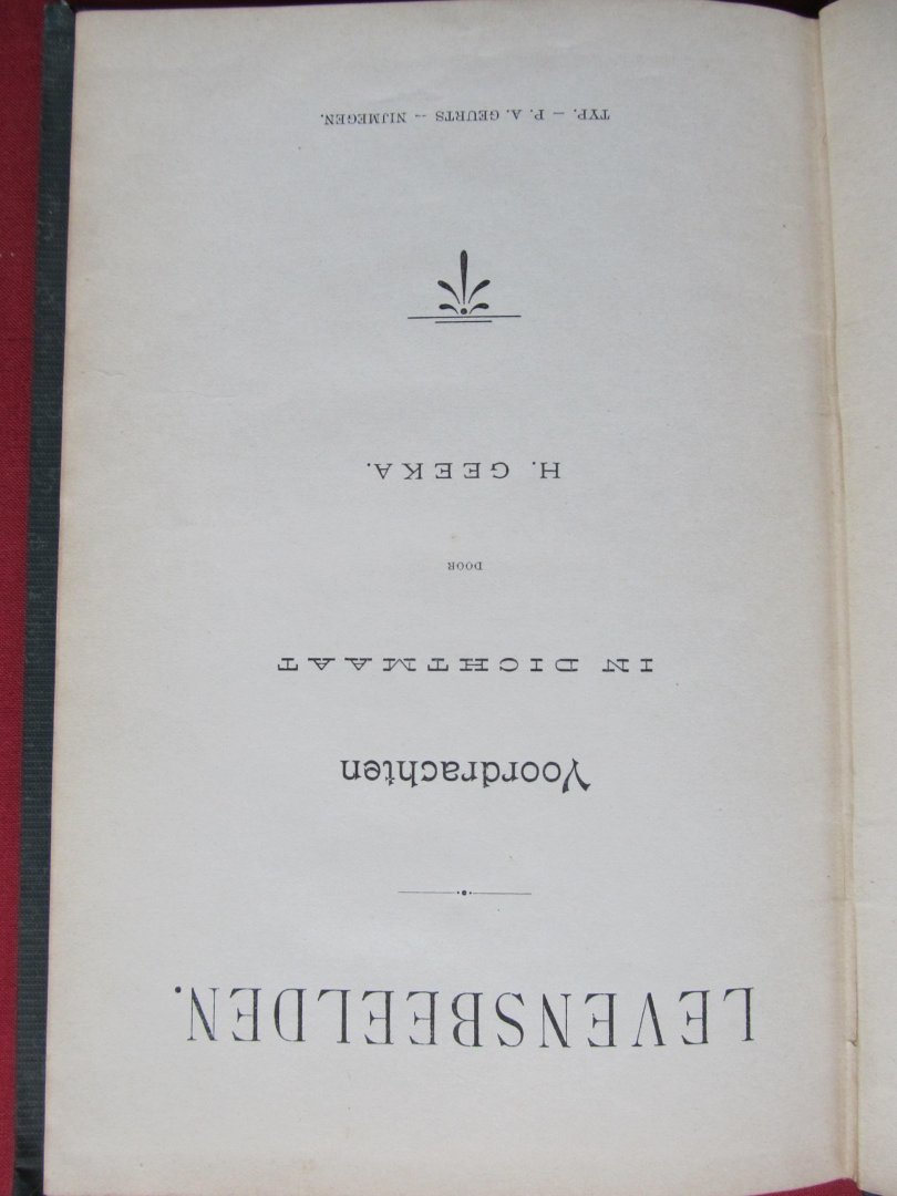 Geeka, H. - LEVENSBEELDEN - VOORDRACHTEN IN DICHTMAAT