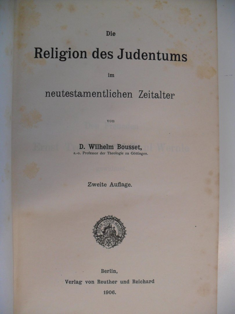 Bousset W. - Die Religion des Judentums im neustamenlichen Zeitalter