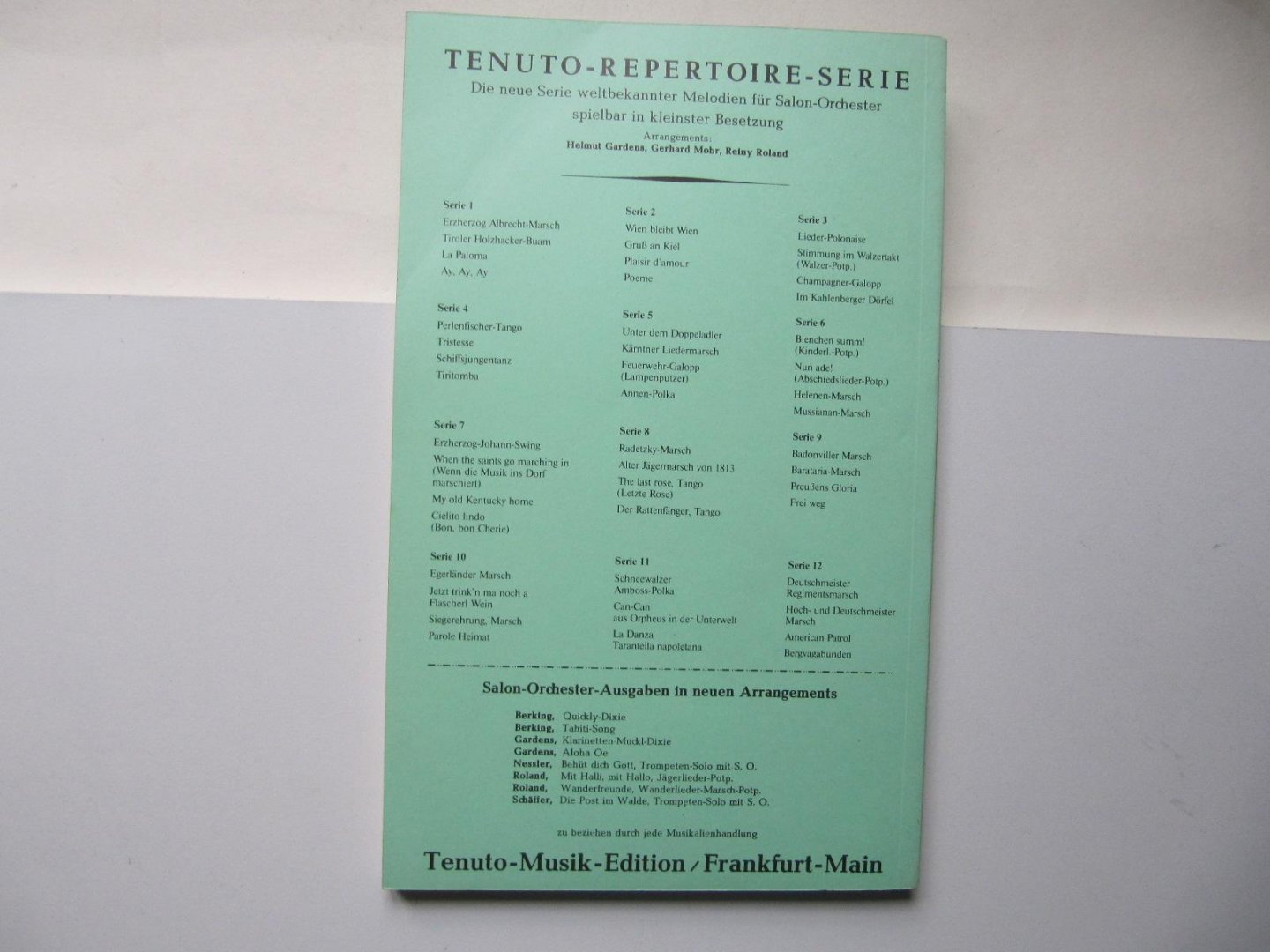 Helmut Gardens - Arrangier Methode fur modernes Tanzorchester