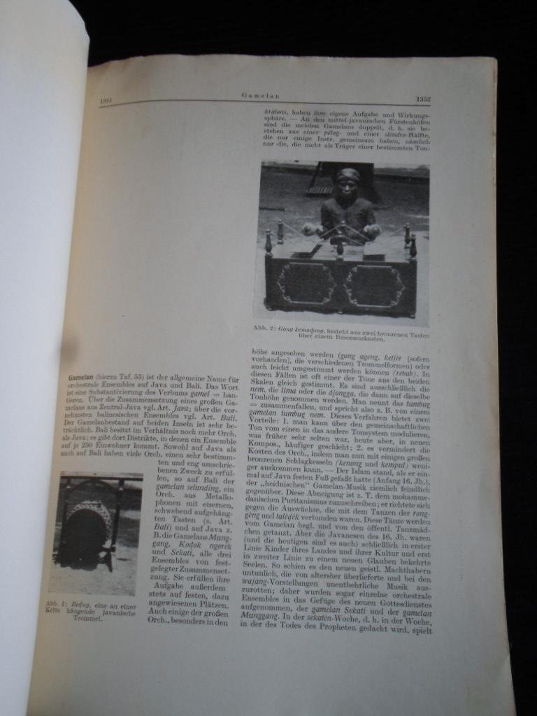  - Gamelang, Sonderdruck aus Die Musik in Geschichte und Gegenwart