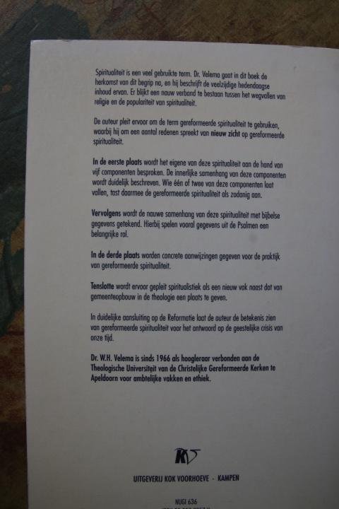 Velema, Dr. W.H. - Nieuw zicht op gereformeerde spiritualiteit