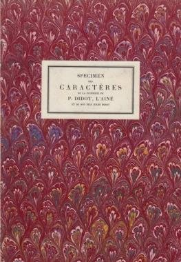 DIDOT LETTERPROEF - Specimen des caracteres de la fonderie normale à Bruxelles, provenant de la fonderie Jules Didot et de son père Pierre Didot.