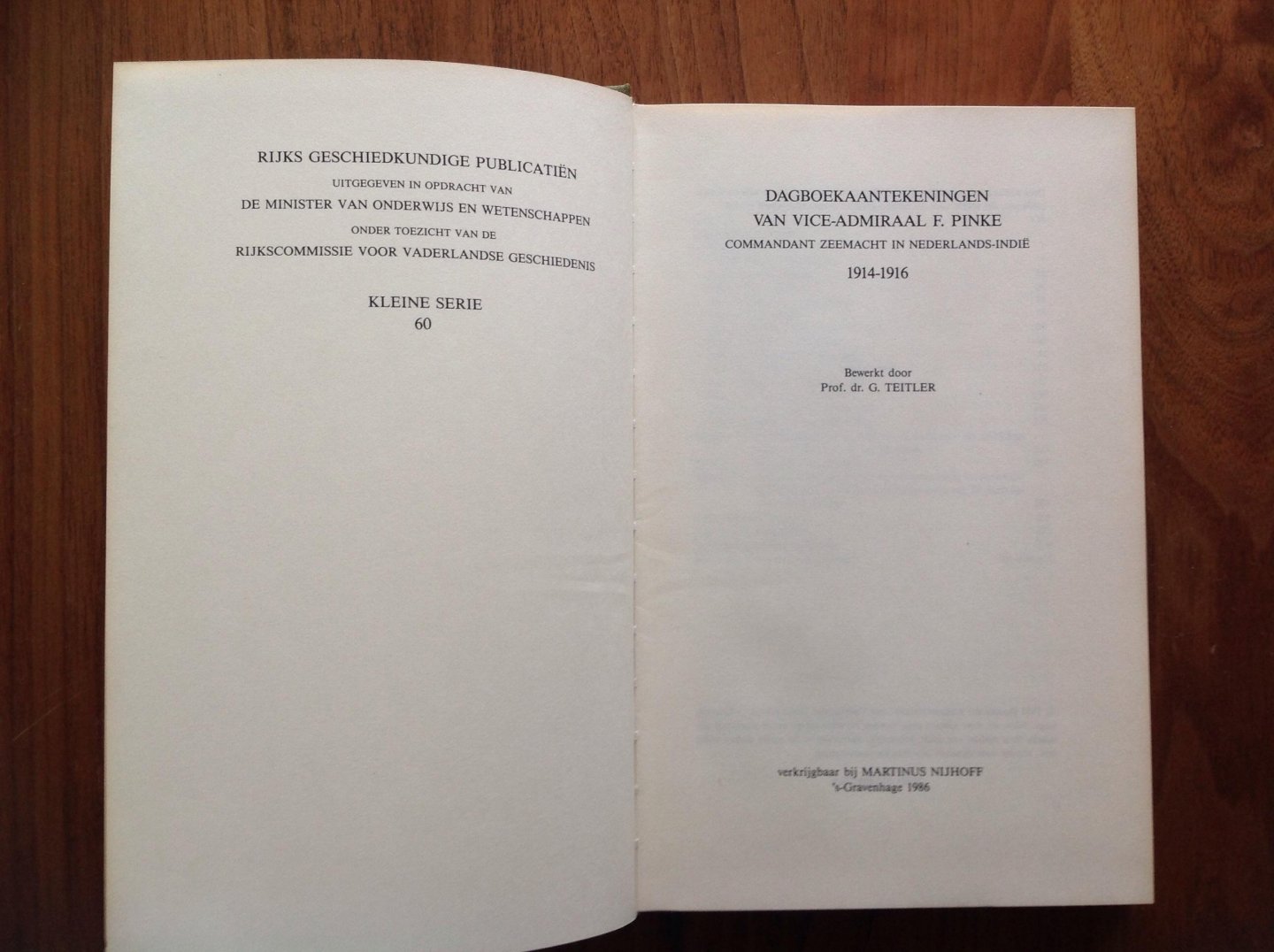 F. Pinke - Dagboekaantekeningen vice-adm F. Pinke / druk 1
