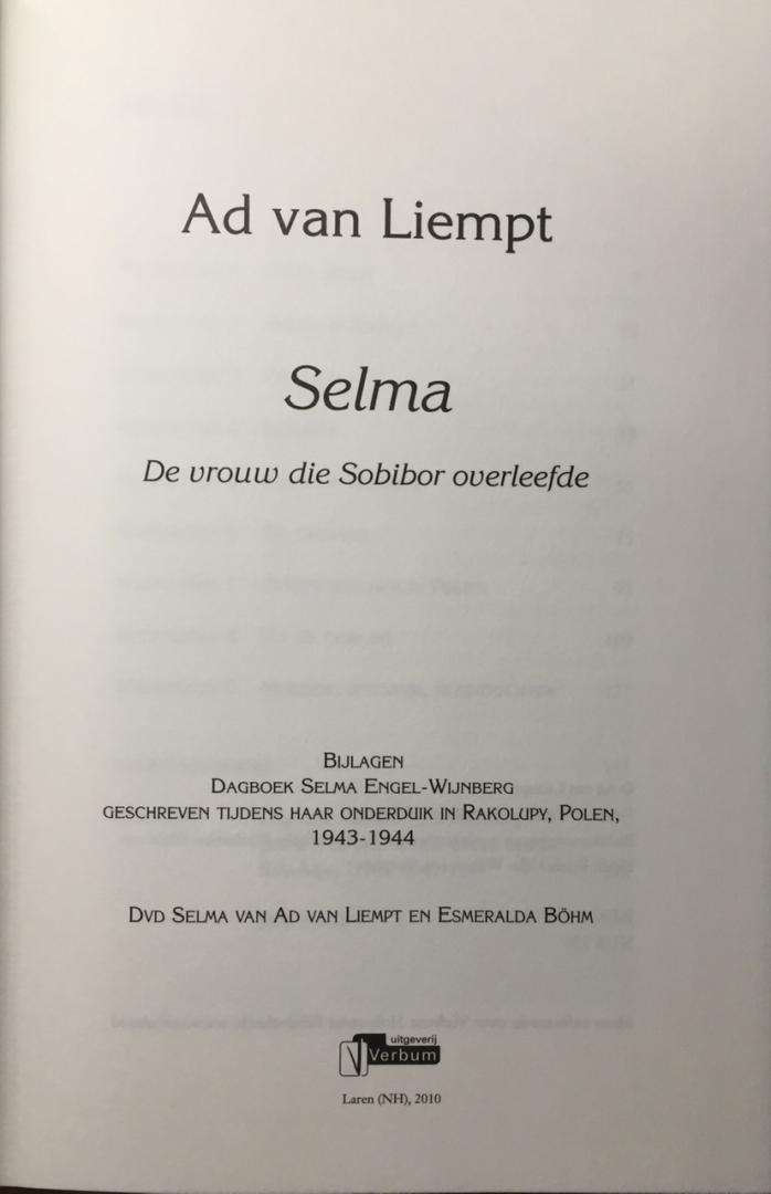 Liempt, Ad van - Selma / de vrouw die Sobibor overleefde