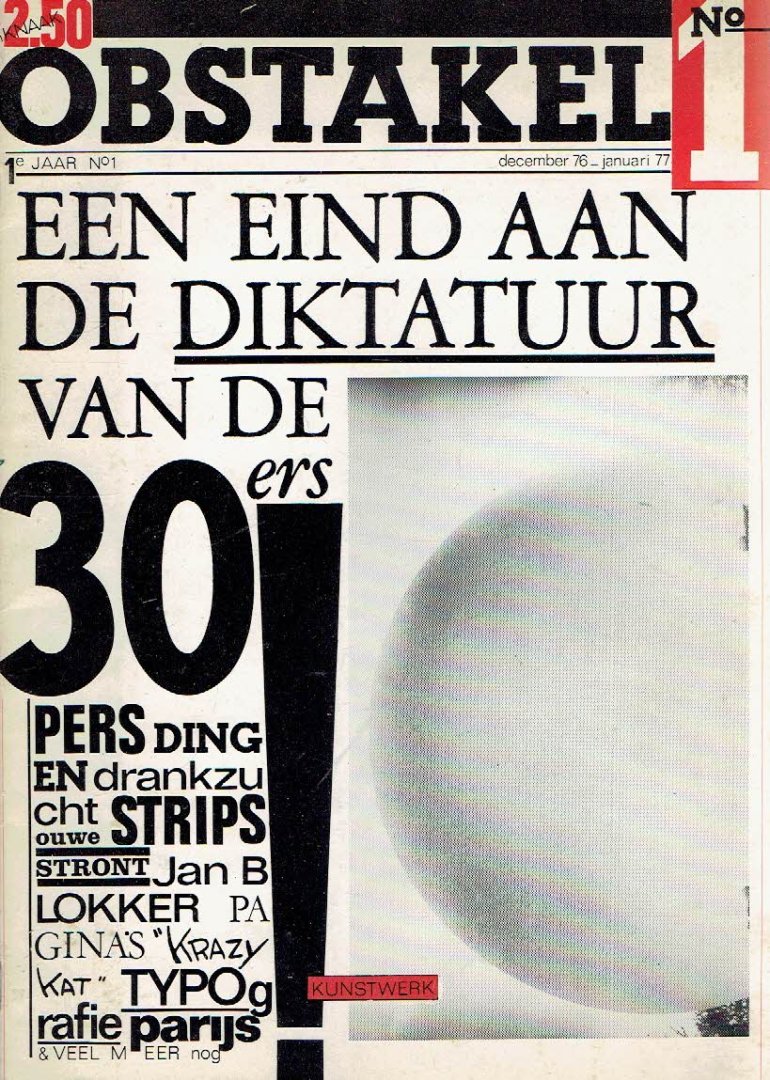 OBSTAKEL - Marcel BAKKER & Rob VREEKEN [Hoofdred.] - Obstakel 1e jaar No. 1 - december 76 _ januari 77.