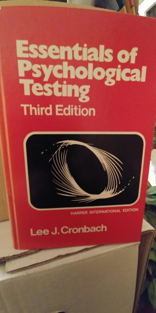 Cronbach, Lee J. - Essentials of psychological Testing