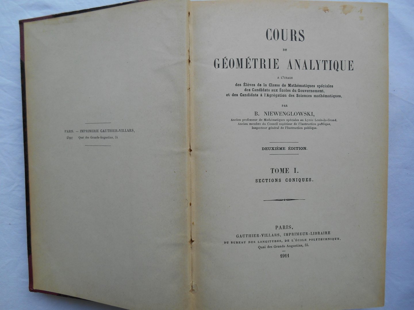 B. Niewenglowski - Cours de Géométrie Analytique Tome I, II en III