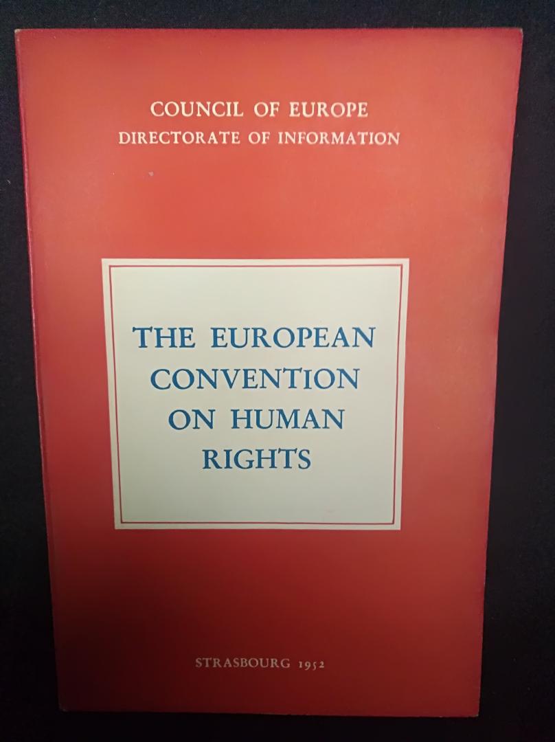 Diverse schrijvers - The european convention on human rights