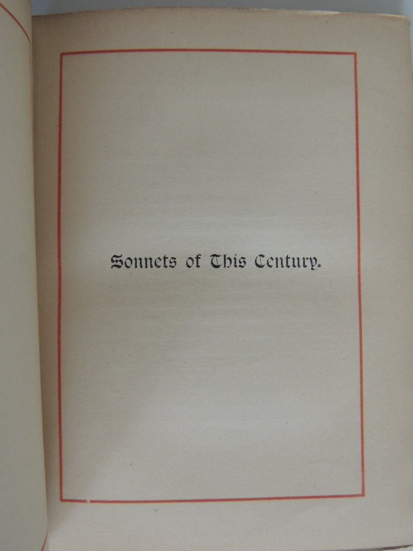 Sharp William - Sonnets of this century - Canterbury poets