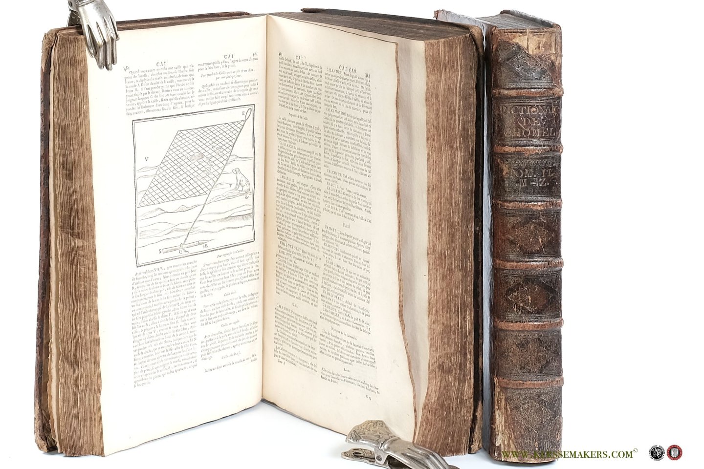 Chomel, Noel. - Dictionnaire oeconomique, contenant divers moyens d'augmenter son bien, et de conserver sa santé. [ 2 volumes ].