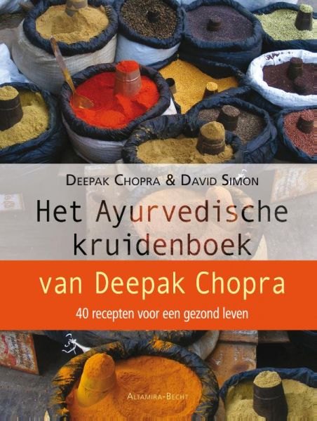 Chopra , Deepak . & David  Simon . [ isbn 9789069638997 ] 5021 - Het Ayurvedische Kruidenboek . ( 40 Recepten voor een gezond leven . )  Deepak Chopra en David Simon beschrijven in dit boek de veertig meest gebruikte kruiden uit de ayurvedische keuken. Van ieder kruid zijn de botanische kenmerken opgenomen, -
