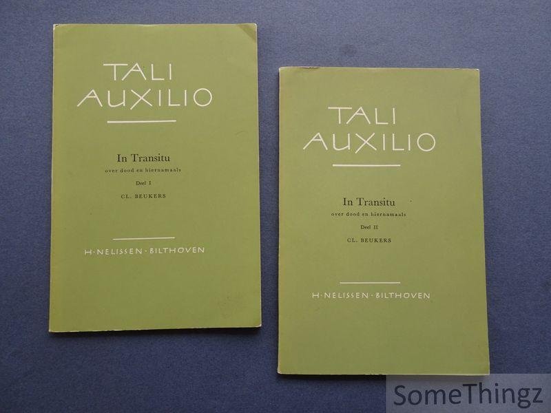 C. L. Beukers. - Tali Auxilio: In Transitu. Over dood en hiernamaals. Teksten uit de gehele Latijnse literatuur. Deel I en II. [2 vol.].