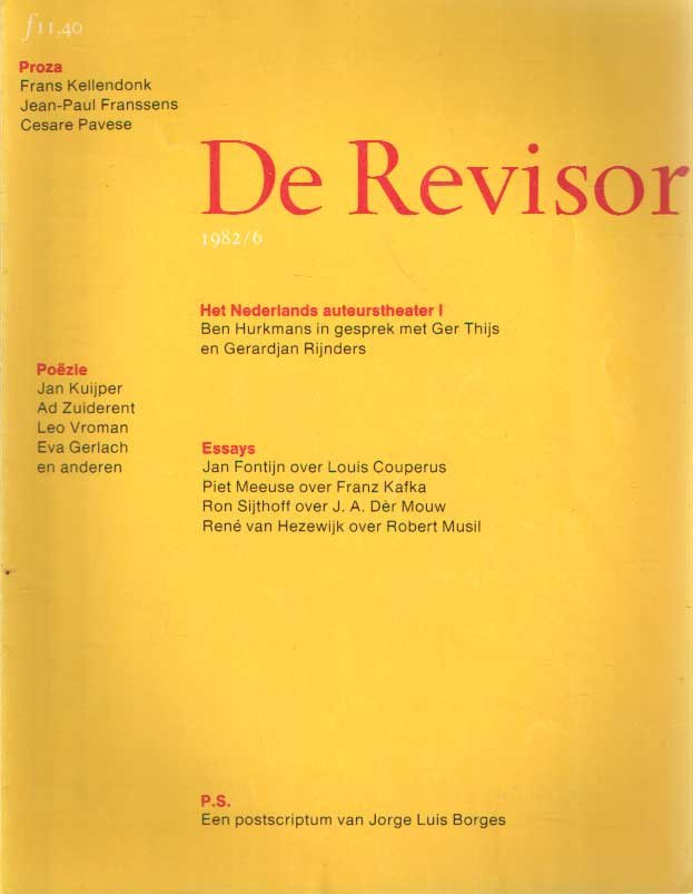 Buuren, Maarten van e.a. (redactie) - De revisor. 9de jaargang, no. 6