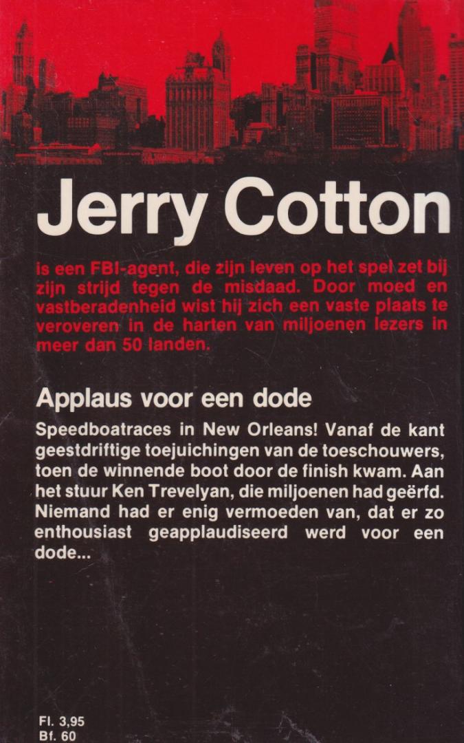 Cotton, Jerry - Applaus voor een Dode