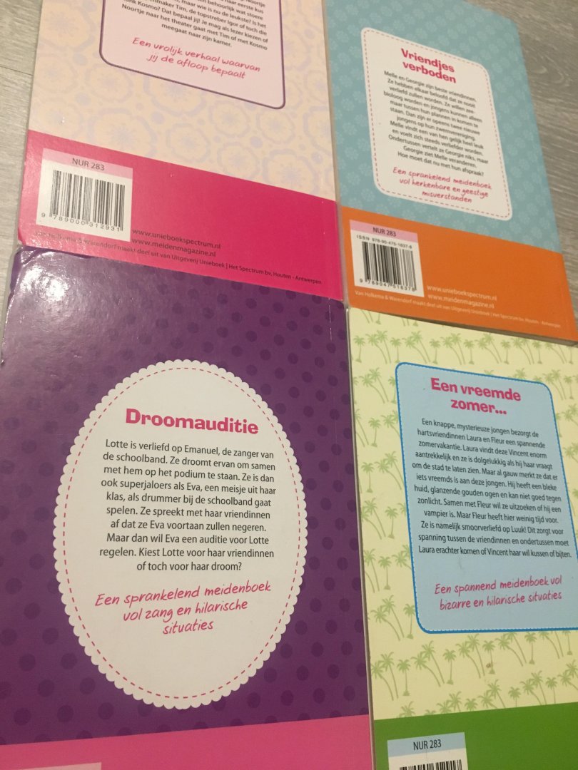 Gänger, Elisabeth - 4 boeken van Meiden; Droomauditie, Wie kust mij, verboden vriendjes & Een vreemde zomer