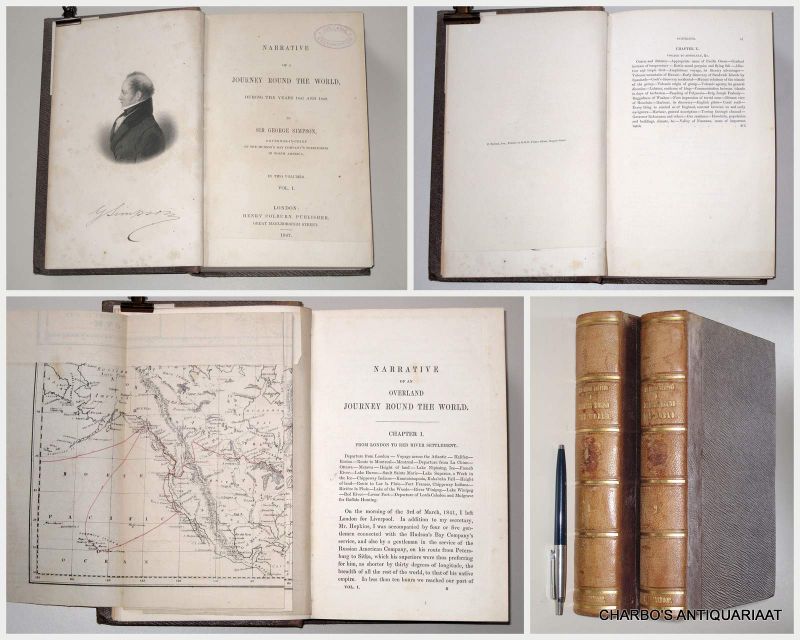 SIMPSON, GEORGE, - Narrative of a journey round the world,  during the years 1841 and 1842.