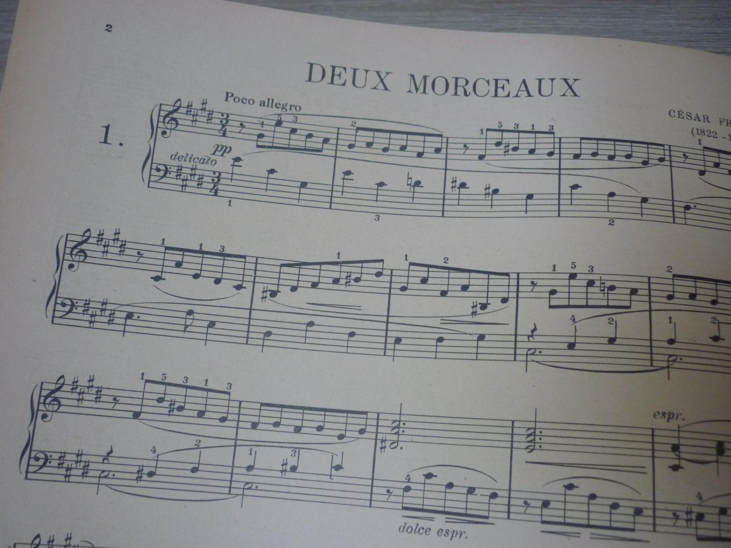 Franck; César (1822 – 1890) - Deux Morceaux - piano (Adelbert Linhof)