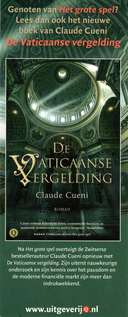 Cueni, Claude - boekenlegger: De Vaticaanse Vergelding