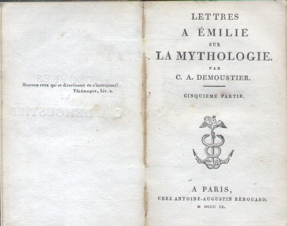Demoustier, C.A. - Lettres a Émilie sur la Mythologie (cinquième partie)