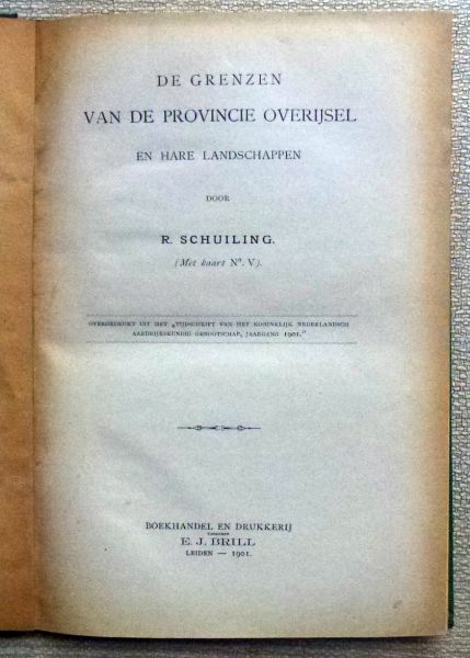 R. Schuiling. - De grenzen van de provincie Overijsel.