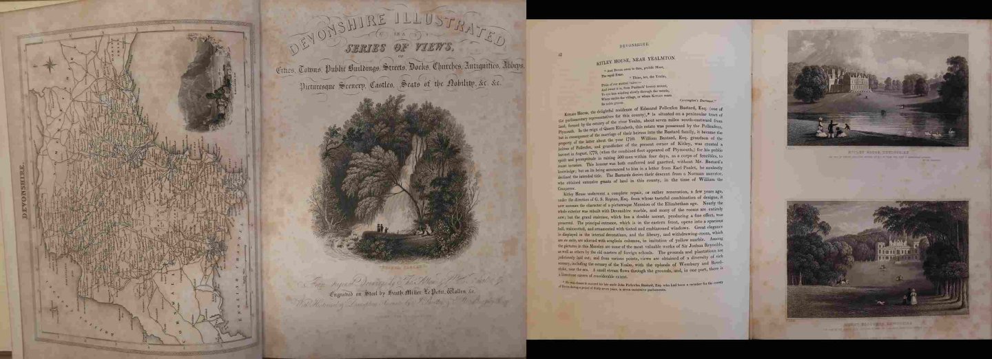 BRITTON, J. ; BRADLEY, E.W. - Devonshire  Illustrated , in a Series of Views, of Cities, Towns, Public Buildings, Streets, Docks, Churches, Antiquities, Abbeys, Picturesque Scenery, Castles, Seats of the Nobility, &  C & C.