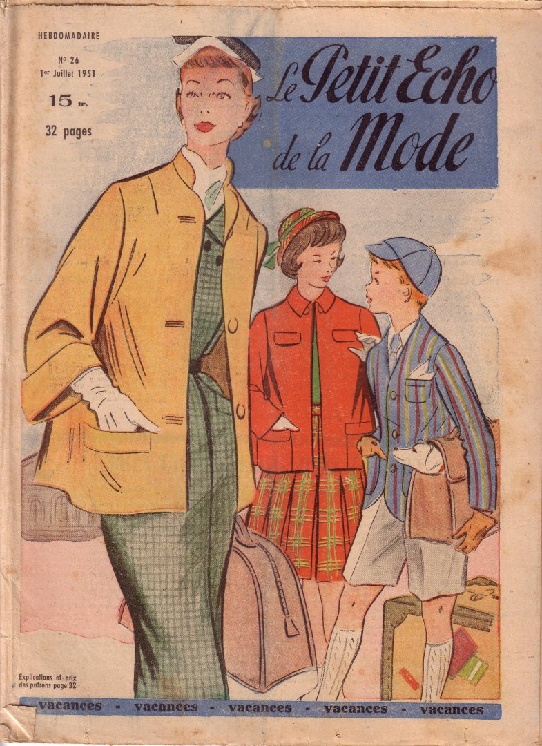 May, J, publisher-editor, - Le Petit Echo de la Mode. Hebdomadaire. No. 26 1er Juillet 1951.