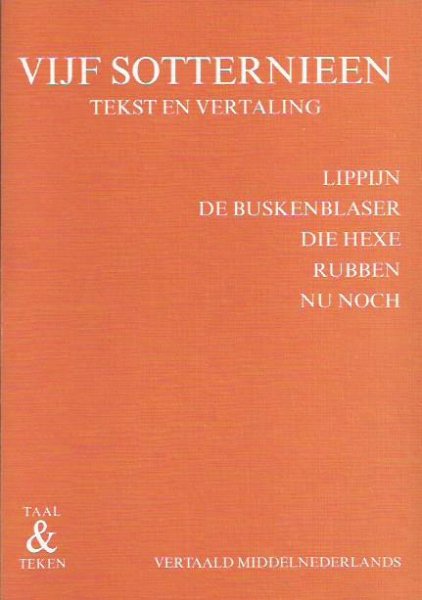 Adema, Hessel (vertaling) - Vijf sotternieen / H. Adema / druk 1 / tekst en vertaling