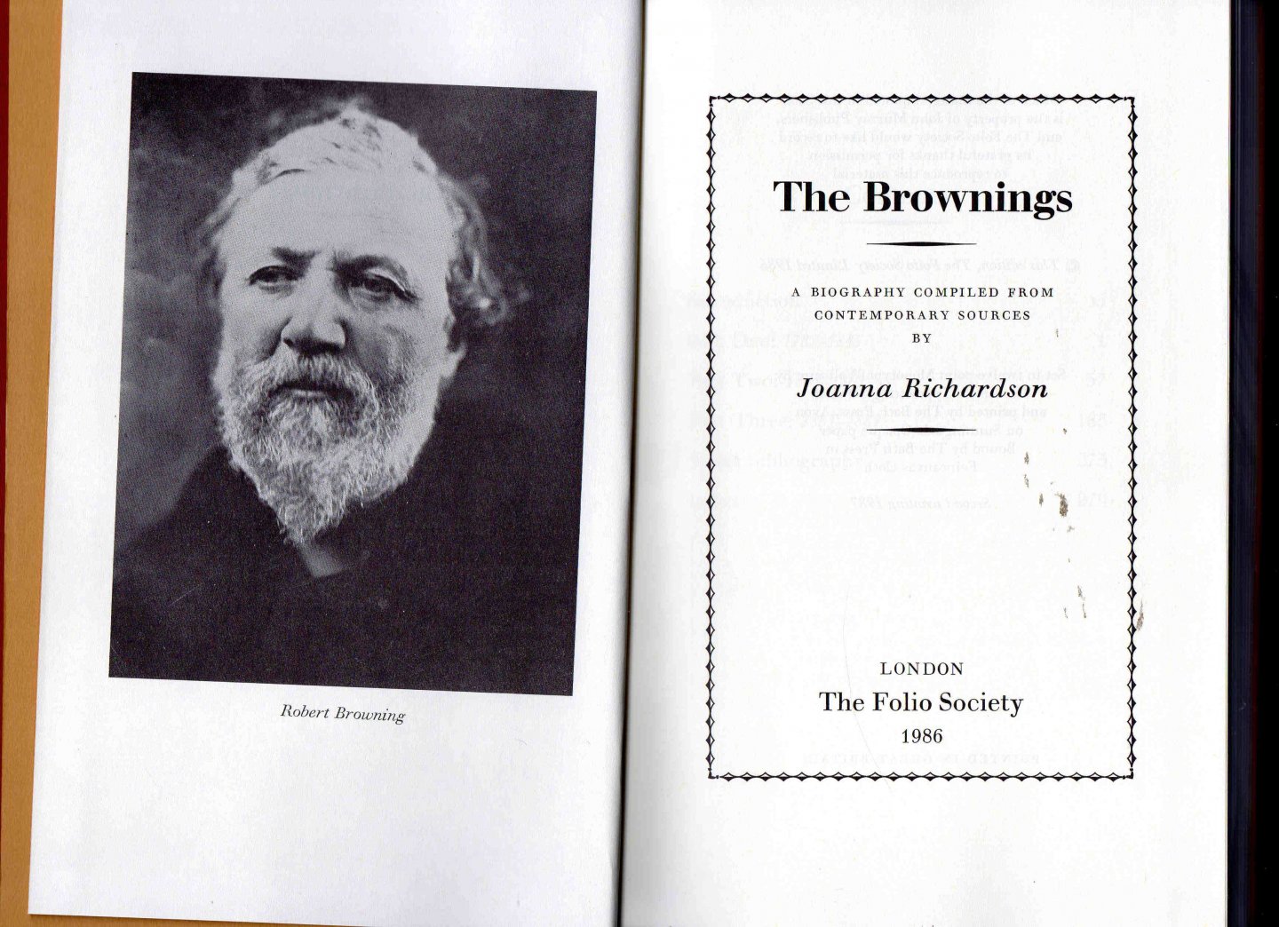 Richardson Joanna - The Brownings, a Biography compiled from the contemporary sources by Joanna Richardson.