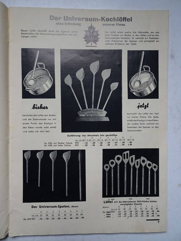 N.n.. - Jakob Bischoff Reichenbach-Fils. Fabrikation feiner Holzwaren für Haus und Küche. Katalog-Ausgabe 1939.